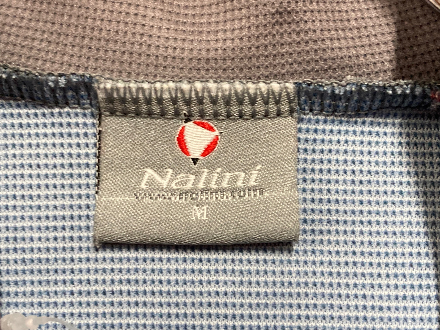 IO712 ナリーニ Nalini 半袖 サイクルジャージ 黒 白 グレー M ハーフジップ