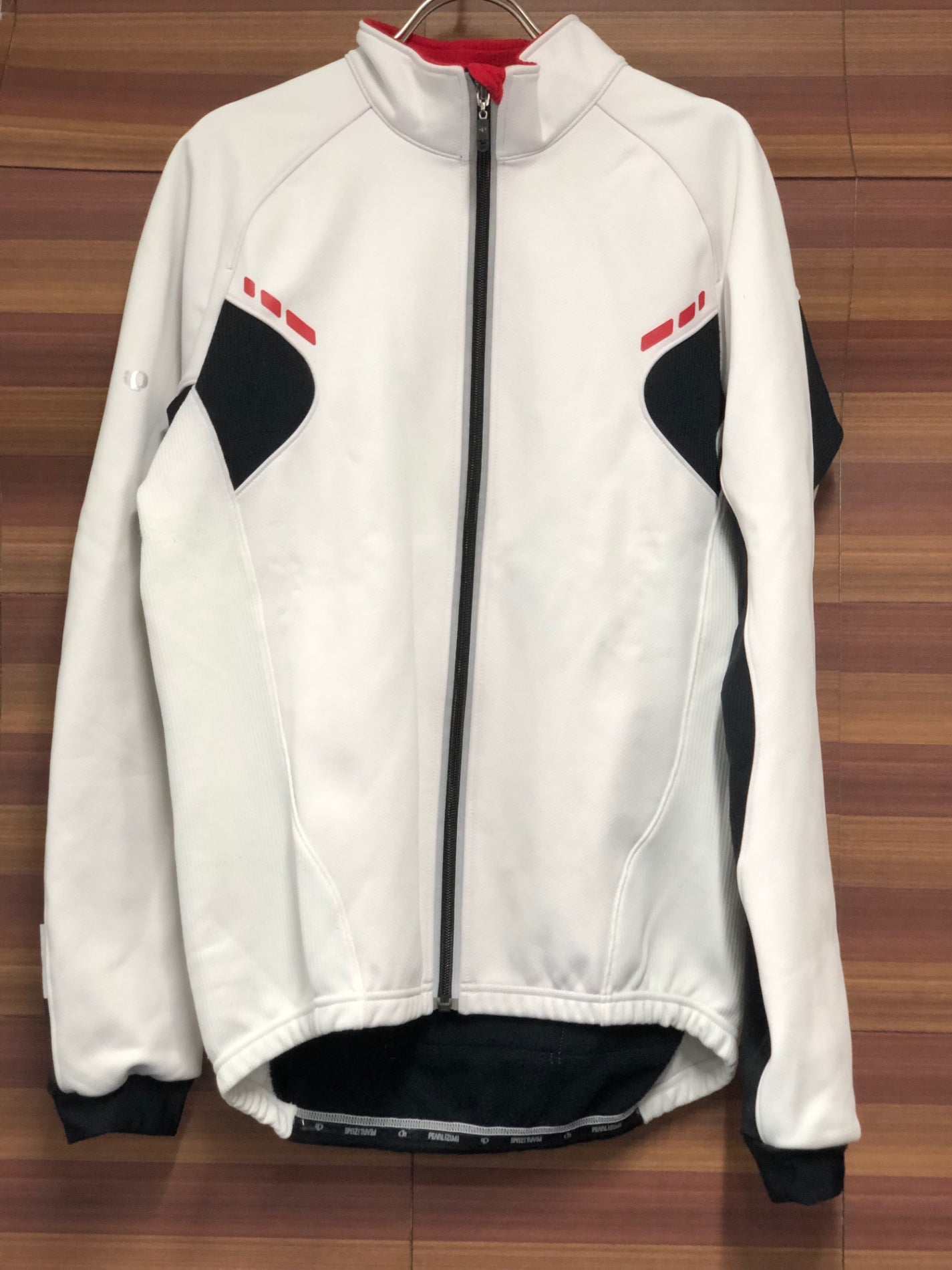 IT045 パールイズミ PEARL iZUMi 長袖 サイクルジャケット 白 黒 XL 裏起毛 WINDBREAK