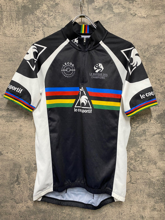 IQ036 ルコックスポルティフ le coq sportif 半袖 サイクルジャージ XL アルカンシェル ハーフジップ