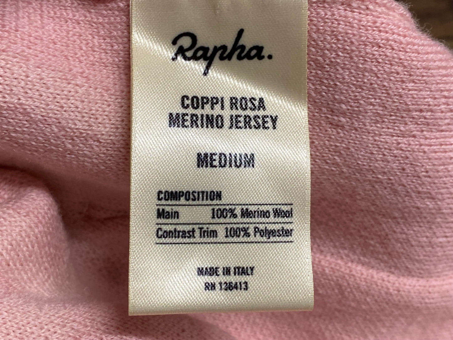 JC583 ラファ Rapha COPPI ROSA MERINO JERSEY 半袖 サイクルジャージ ピンク M