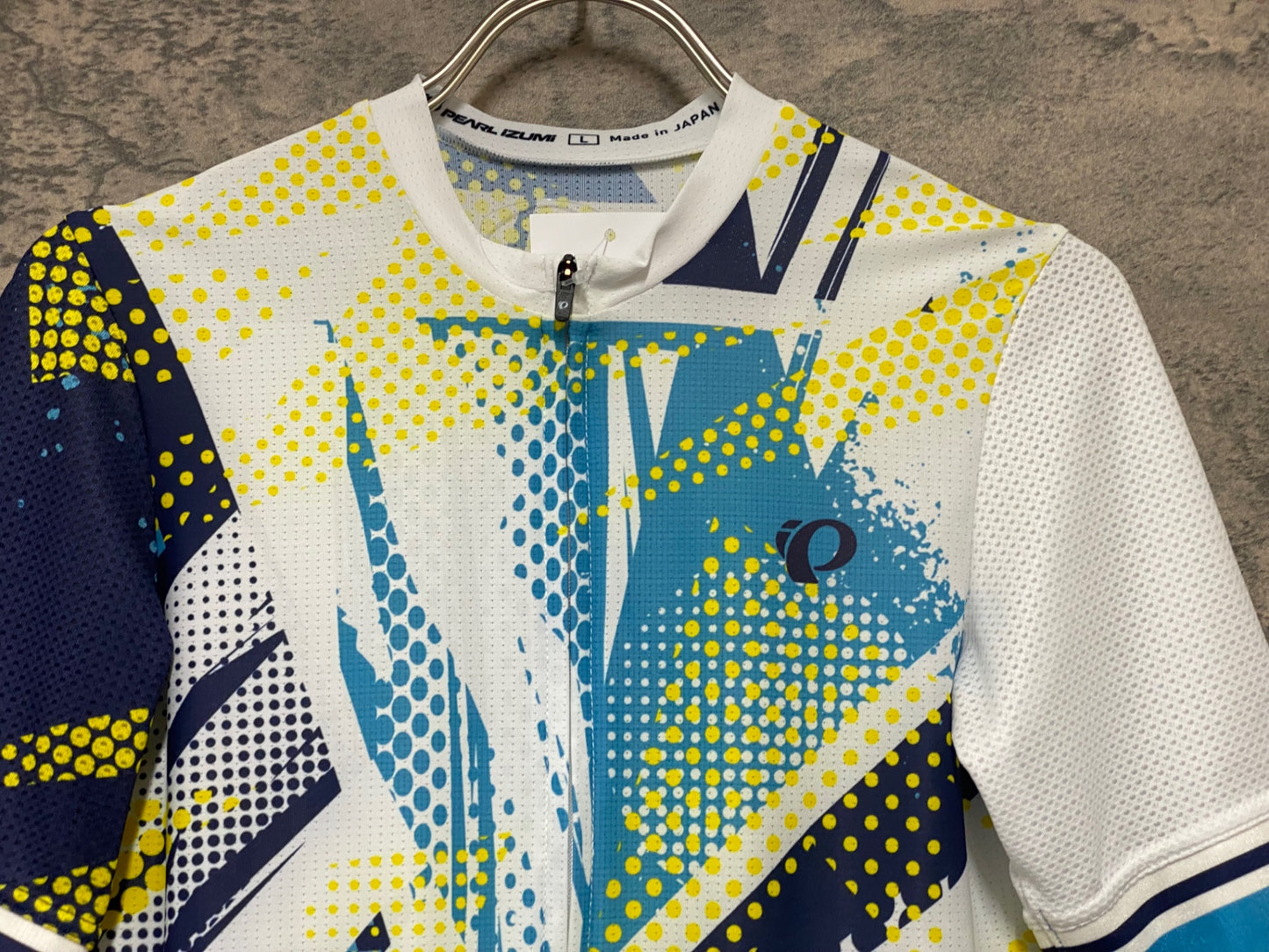 IZ210 パールイズミ PEARL iZUMi 半袖 サイクルジャージ 白 紺 黄 L