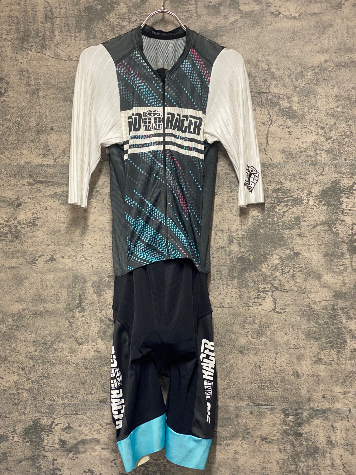 JC679 ビオレーサー BIORACER 半袖 ワンピース 白 黒 3/M