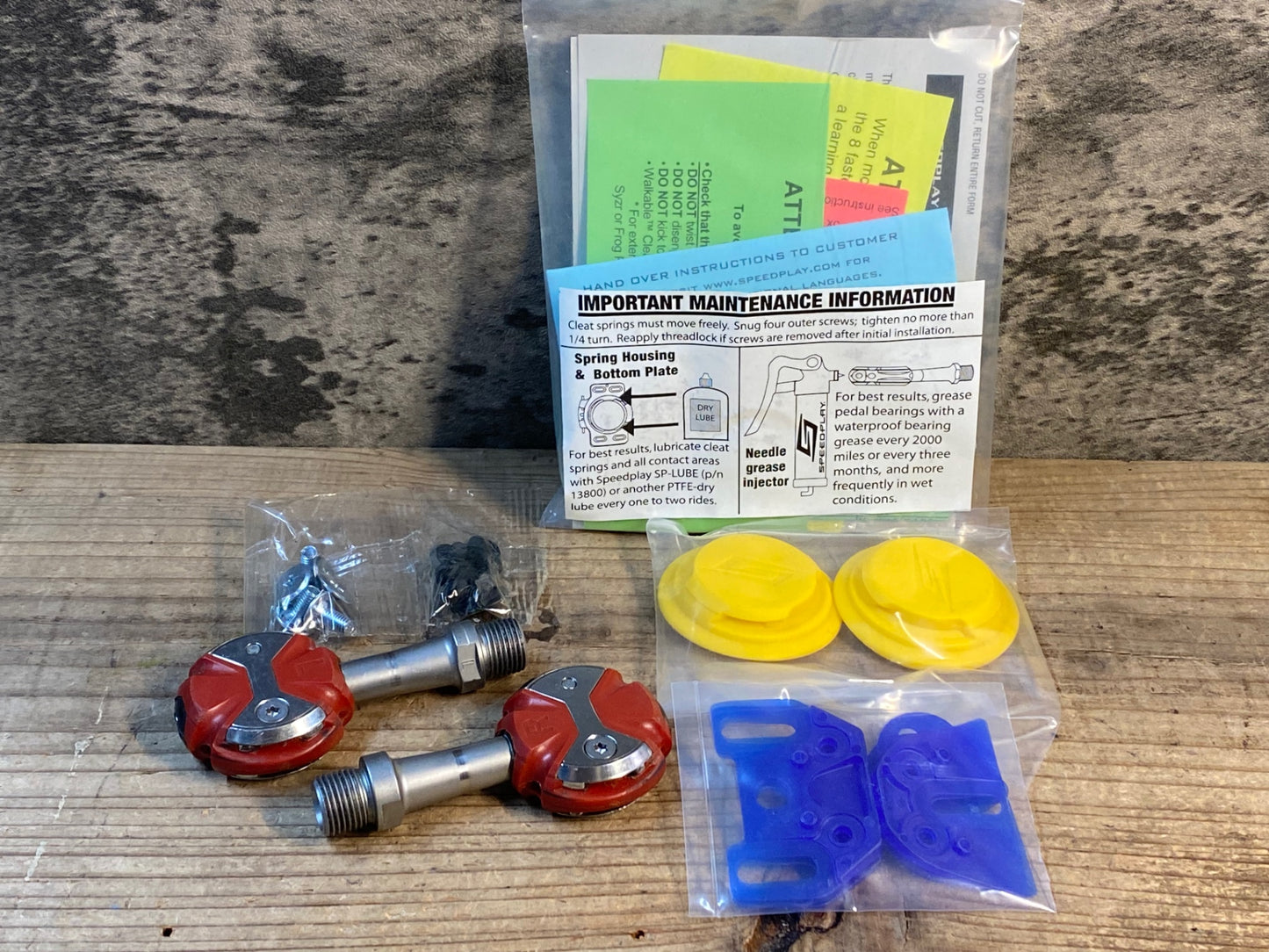 JD895 スピードプレイ SPEEDPLAY ZERO ビンディングペダル ステンレスシャフト レッド