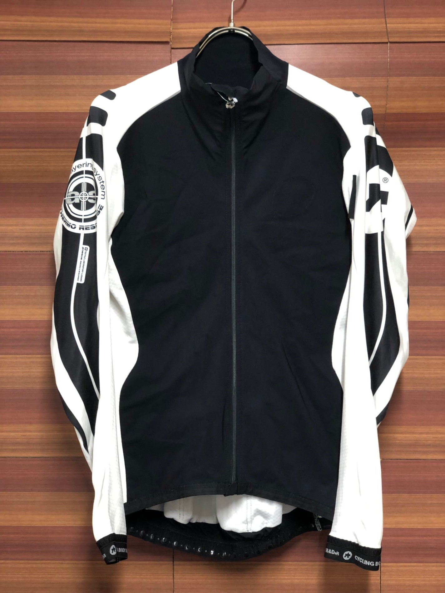 IT809 アソス assos INTERMEDIATE S longSleeve airBlock jersey Training 長袖 サイクルジャージ 白 黒 M 裏起毛