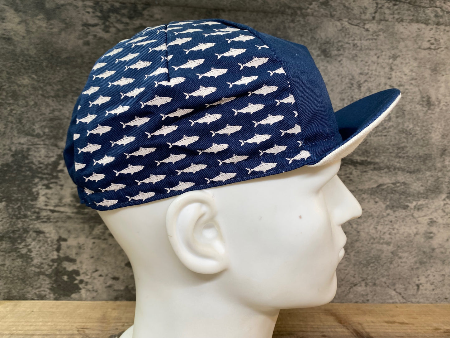 JC069 カフェドシクリステ Cafe du Cycliste サイクルキャップ 紺 白 ワンサイズ