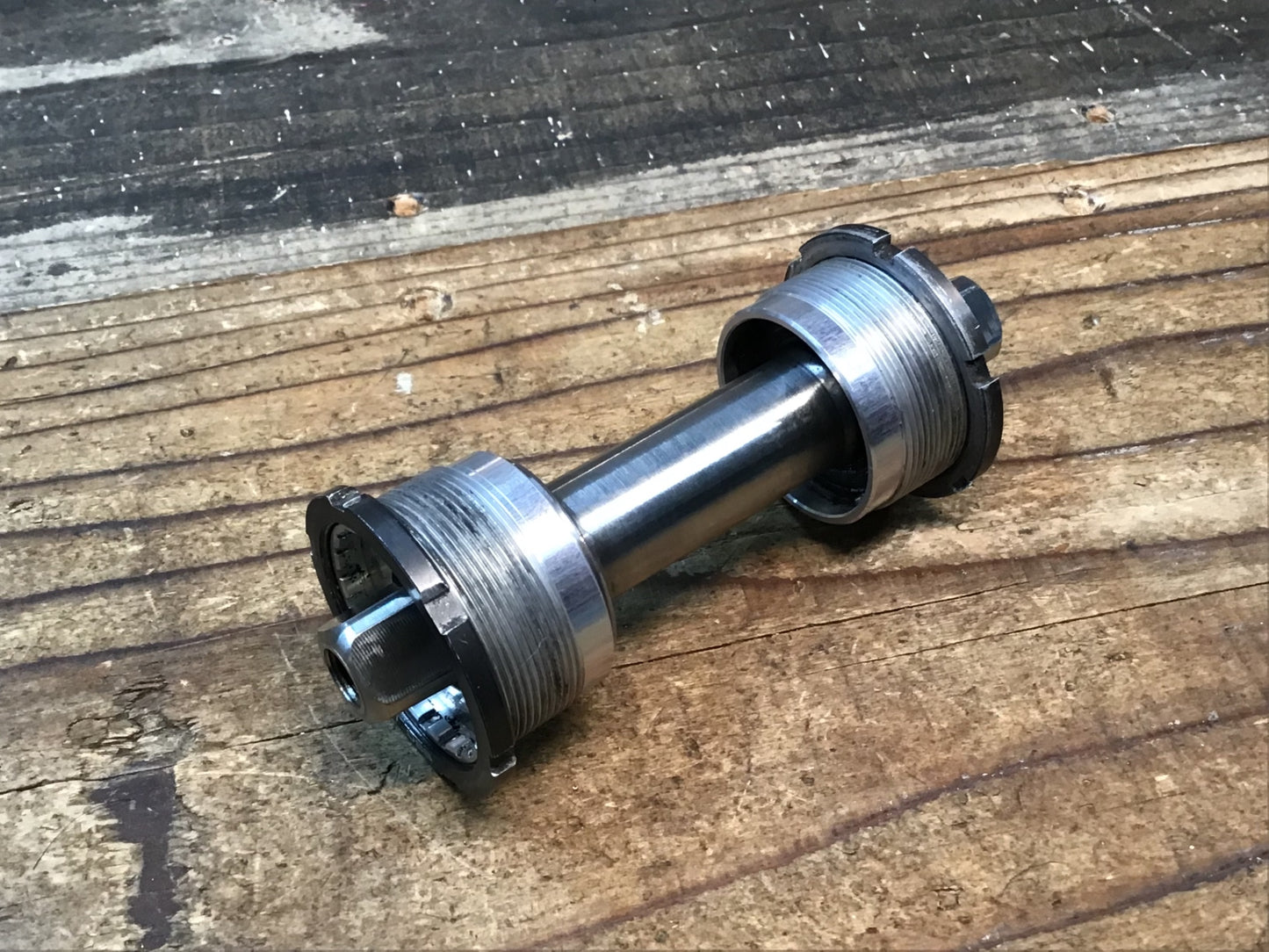 IO667 TA CARMINA 50/34 167.5mm アルミ クランクセット TA純正チタンシャフトBB付き シャフト径実測Φ17 BSAネジ