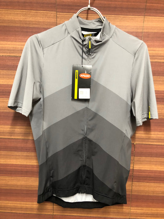 IQ204 マヴィック MAVIC 半袖 サイクルジャージ グレー 黒 S