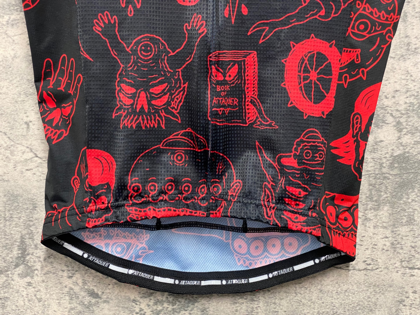 JA623 アタッカー ATTAQUER Artist Series Limited Edition 半袖 サイクルジャージ 赤 黒 M Will Carsola