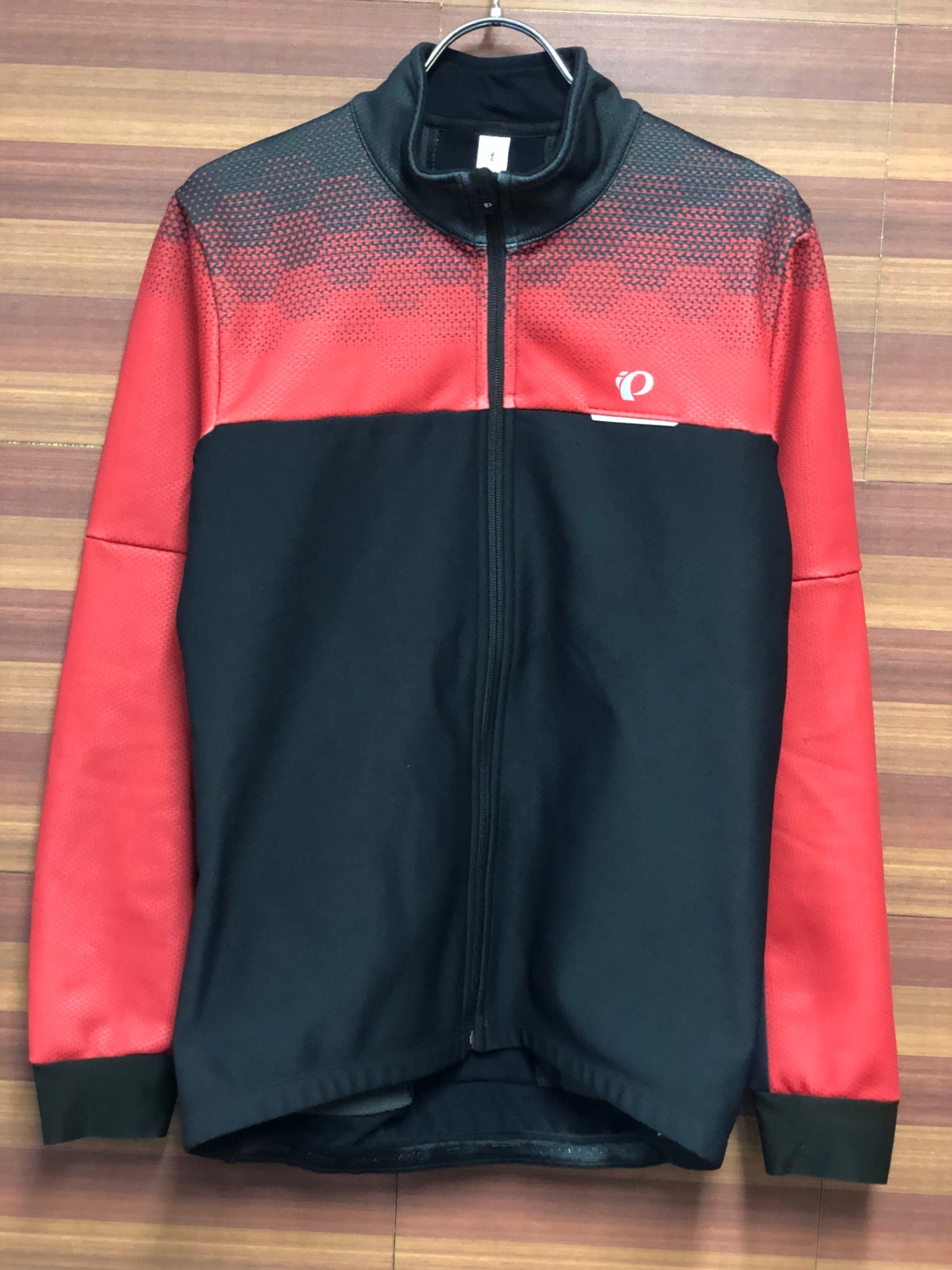 IL369 パールイズミ PEARL iZUMi 長袖 サイクルジャケット 黒 赤 L 裏起毛