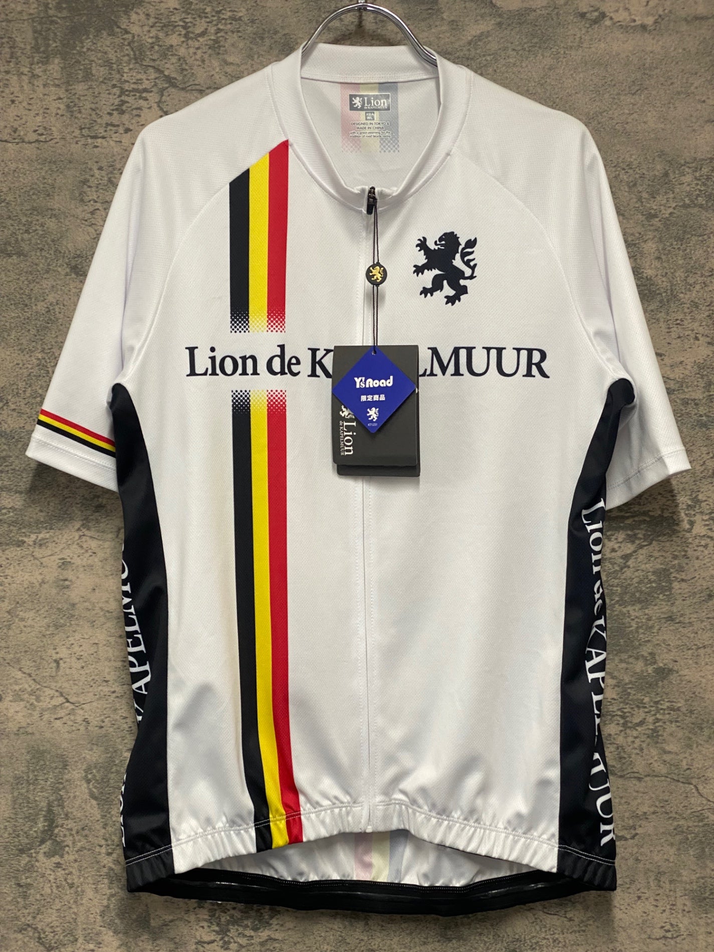 IZ124 リオンドカペルミュール Lion de KAPELMUUR 半袖 サイクルジャージ 白 WL 未使用品