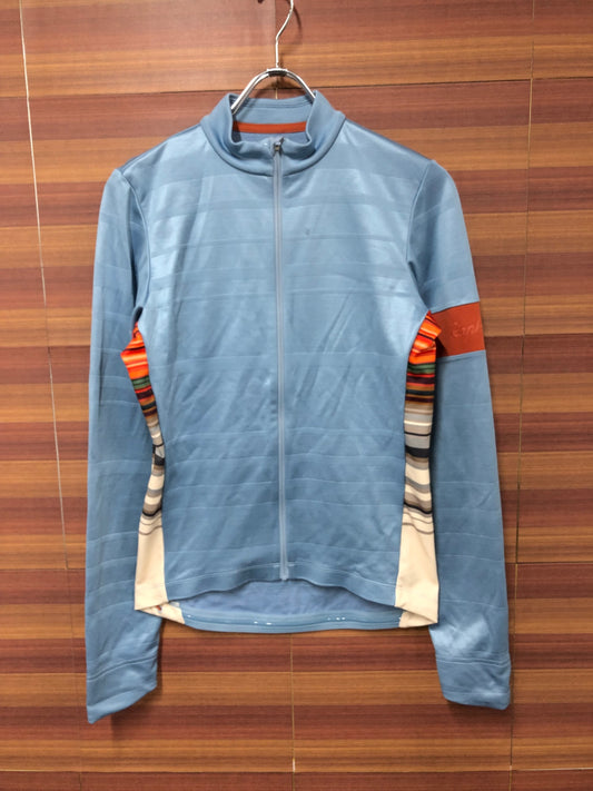 IK680 ラファ Rapha CLASSIC LONG SLEEVE JERSEY 長袖サイクルジャージ 青 S 汚れあり