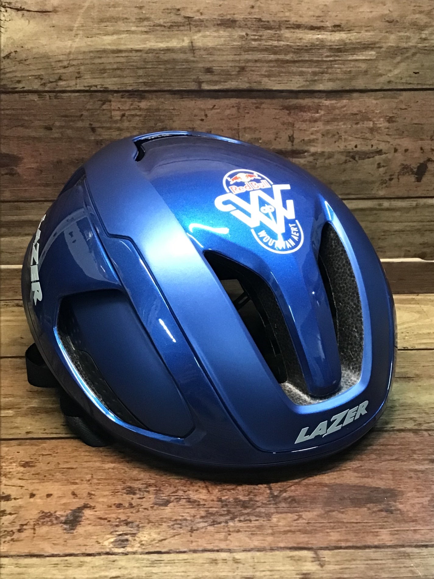 IL741 レーザー LAZER Red Bull Wout van Aert VENT KINETICORE ヘルメット 青 M 55-59cm 2022/11製造 ※あご紐汚れ