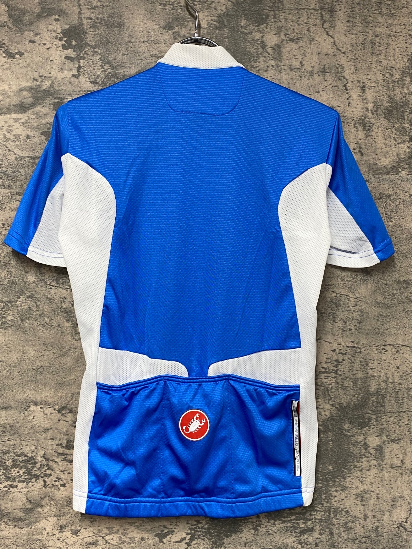 IU374 カステリ castelli 半袖 サイクルジャージ 青白 S