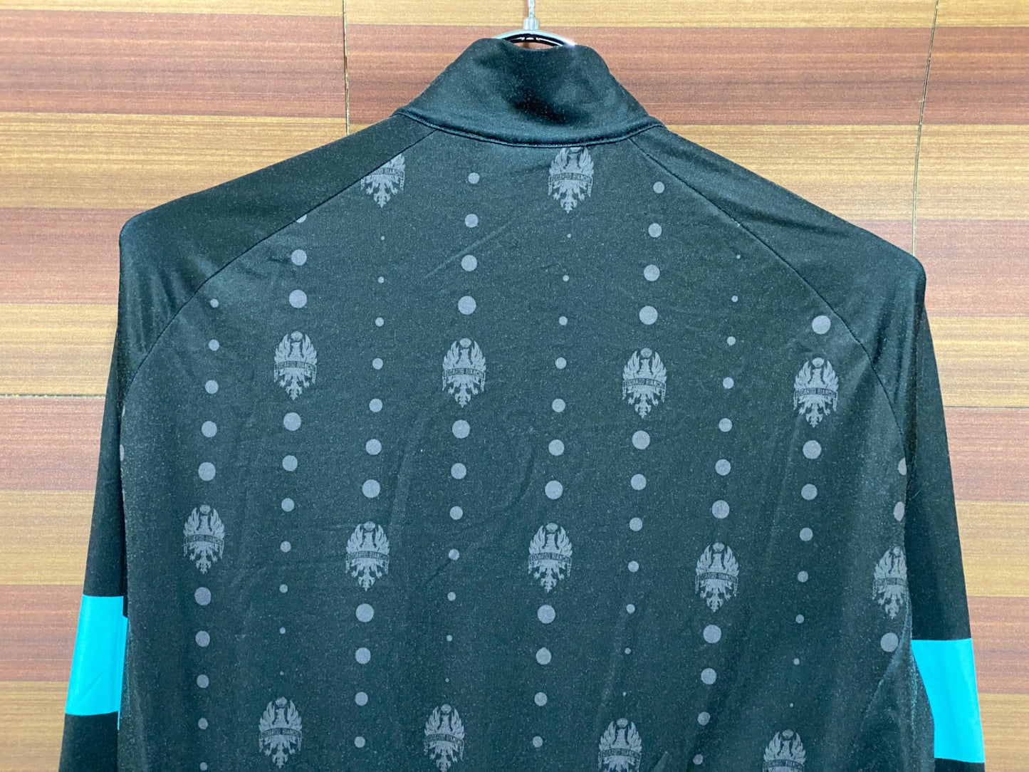 IU097 ビアンキ Bianchi 長袖 サイクルジャージ 黒 チェレステ L