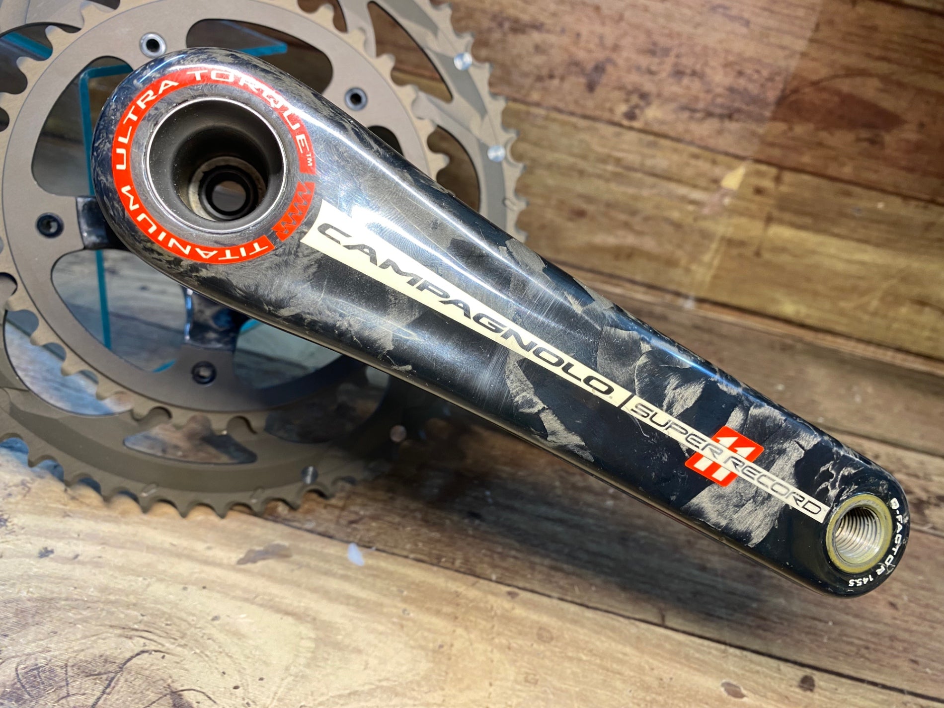 HT282 カンパニョーロ Campagnolo スーパーレコード SUPER RECORD ウルトラトルク カーボン クランクセット 172.5mm  52-36T 11s 5アーム