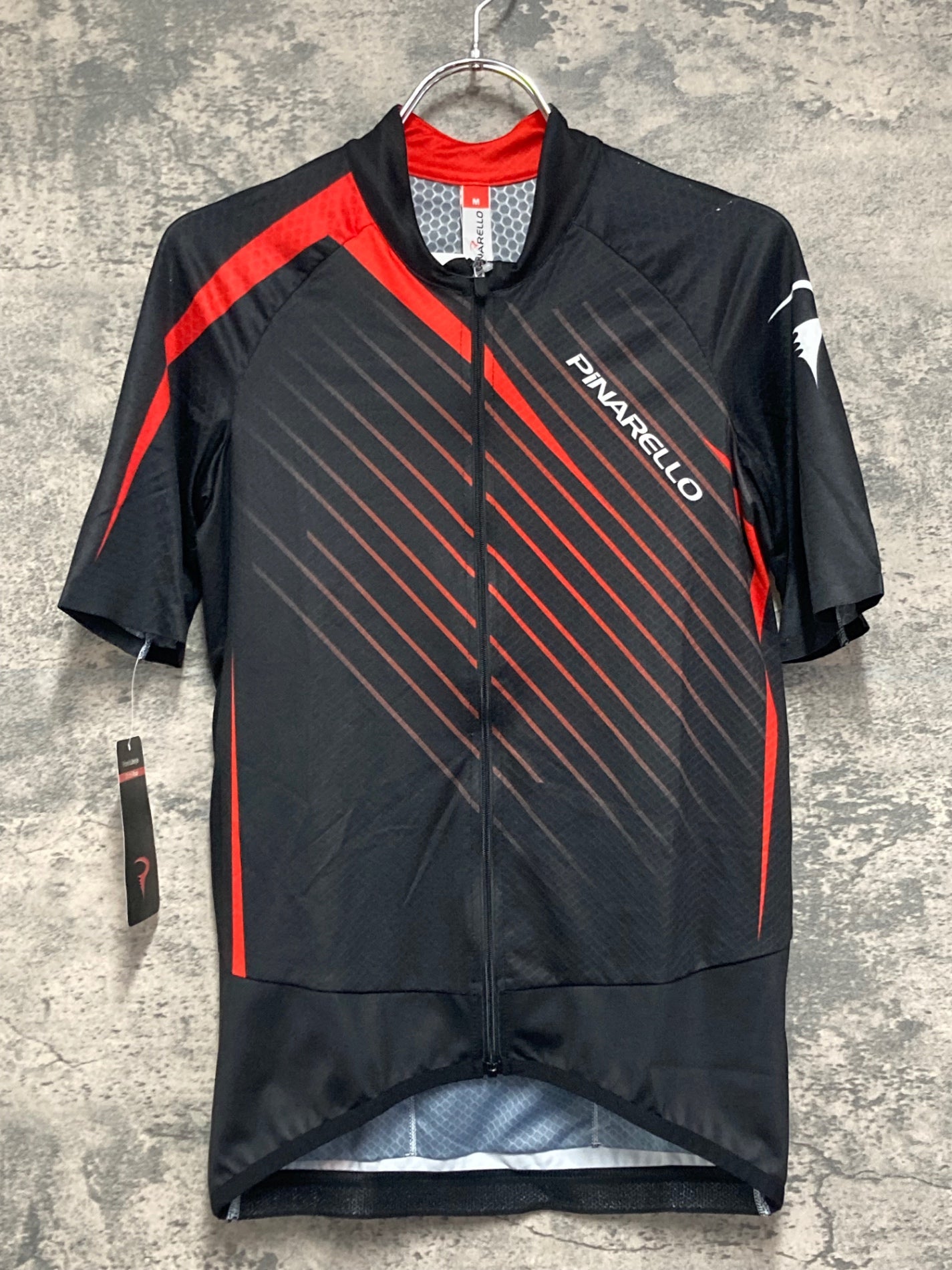 IW578 ピナレロ PINARERO 半袖 サイクルジャージ 黒赤 M
