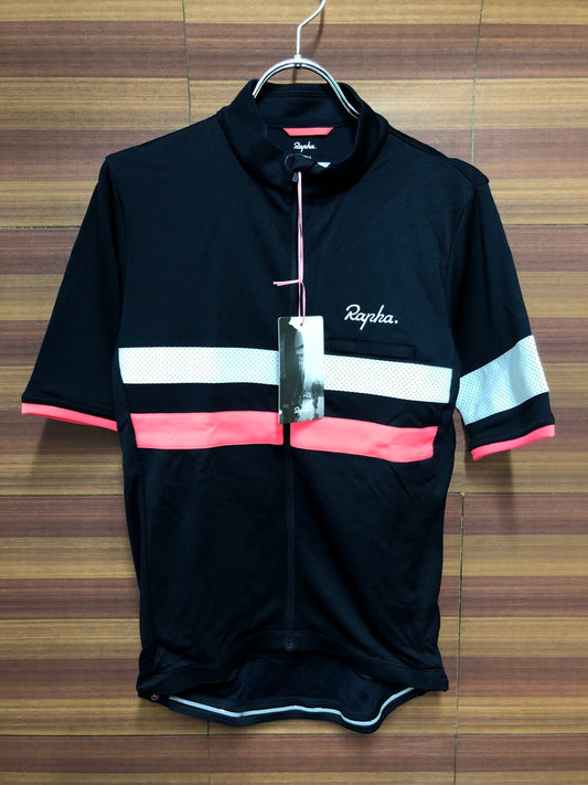 IP962 ラファ Rapha BREVET JERSEY 半袖 サイクルジャージ 紺 S