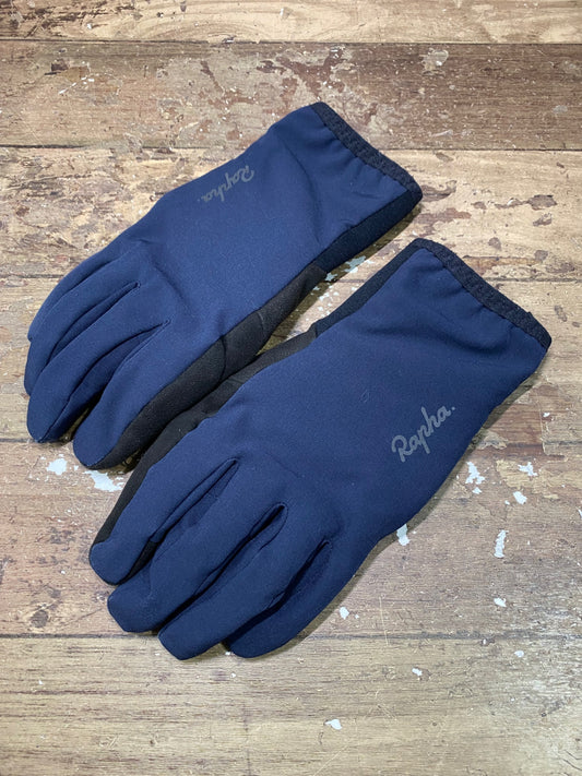 IM457 ラファ Rapha WINTER GLOVES 長指 ウィンターグローブ 紺 S スレ