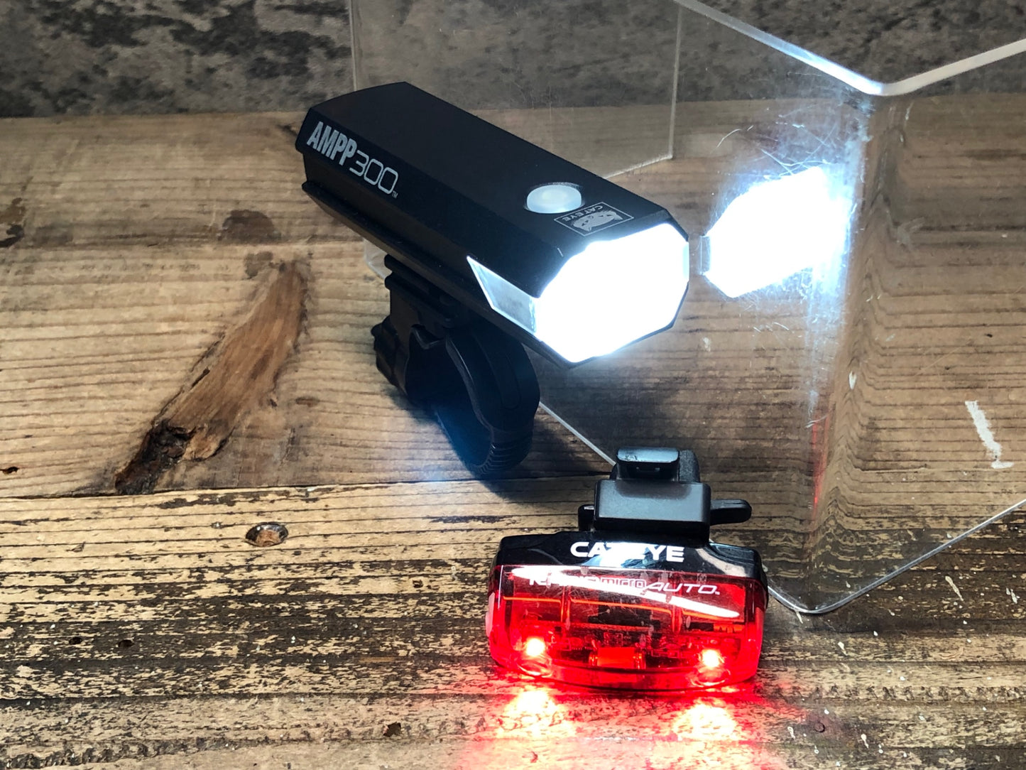 JB618 キャットアイ CATEYE AMPP300 / RAPID Micro AUTO 前後ライトセット