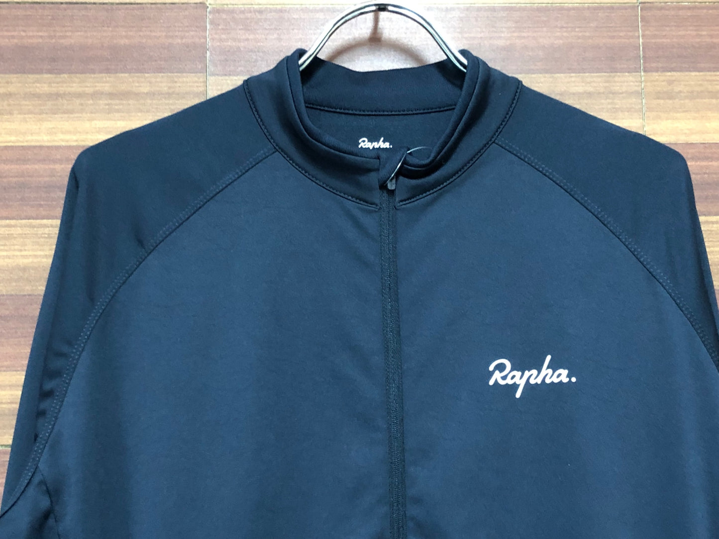 IK629 ラファ Rapha CORE LONG SLEEVE JERSEY 長袖 サイクルジャージ 紺 XL 裏起毛