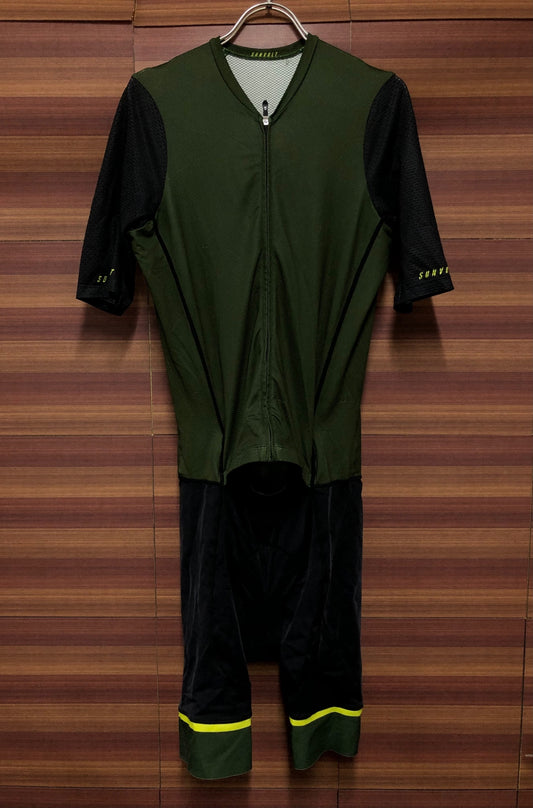 IT042 サンボルト SUNVOLT 半袖 セパレート ワンピース 緑 黒 サイズ不明 ※スレ