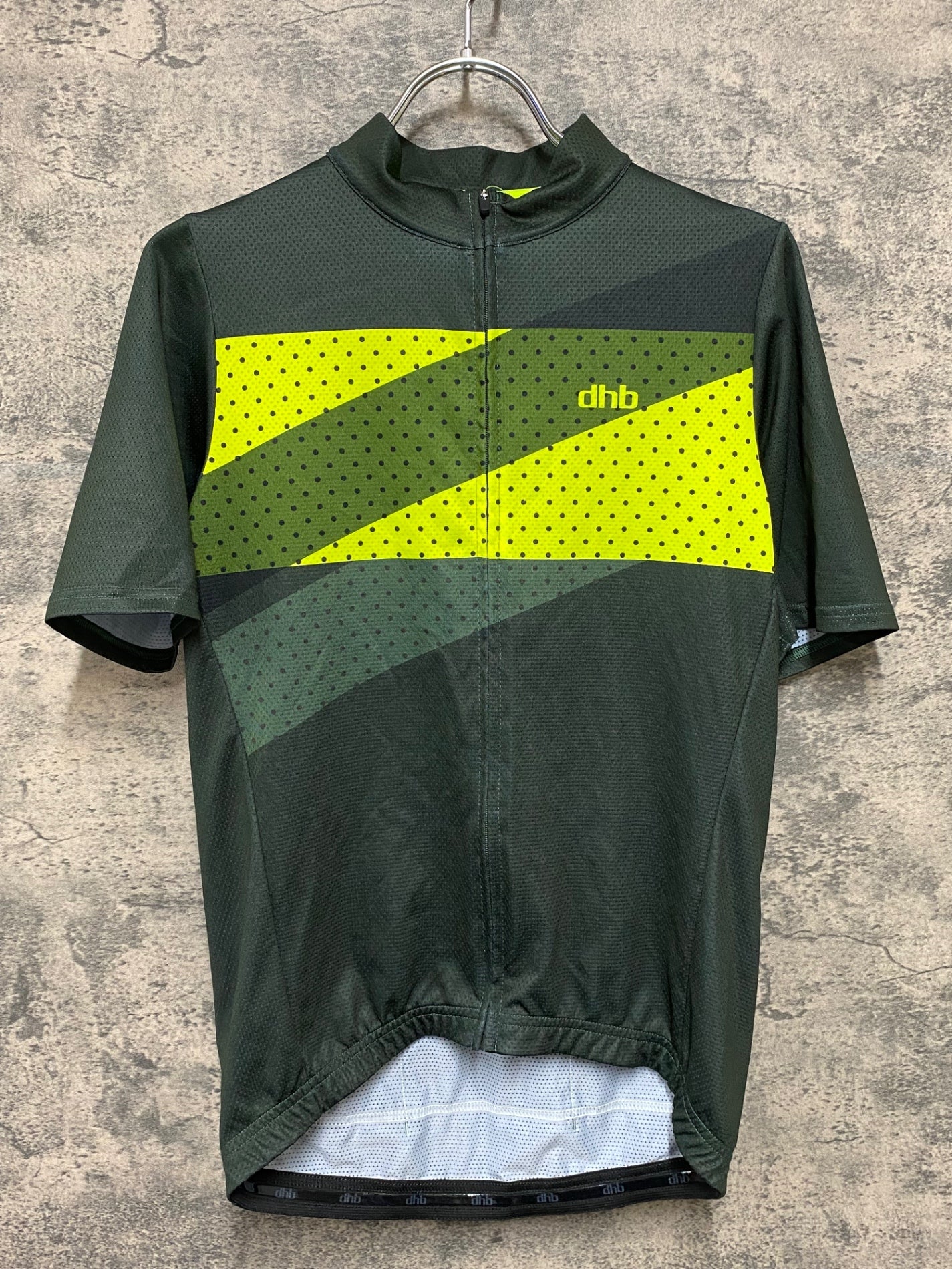 JA540 dhb 半袖 サイクルジャージ 緑 黄 S