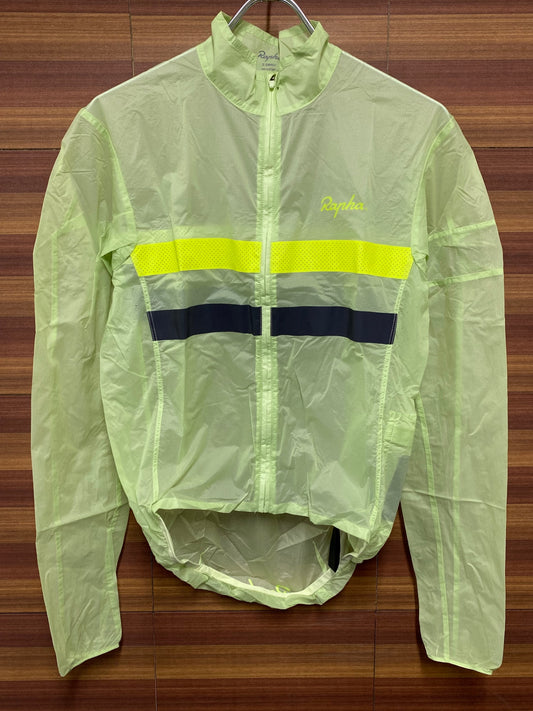 IT644 ラファ Rapha BREVET FLYWEIGHT WIND JACKET 長袖 ウィンドブレーカー 黄緑 XS