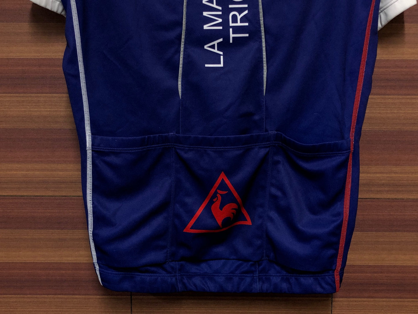 IN125 ルコックスポルティフ le coq sportif 半袖 サイクルジャージ 青 L FRANCAIS