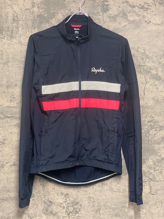 IV525 ラファ Rapha LONG SLEEVE BREVET WINDBLOCK JERSEY 長袖 サイクルジャケット S ※滑り止めゴム劣化