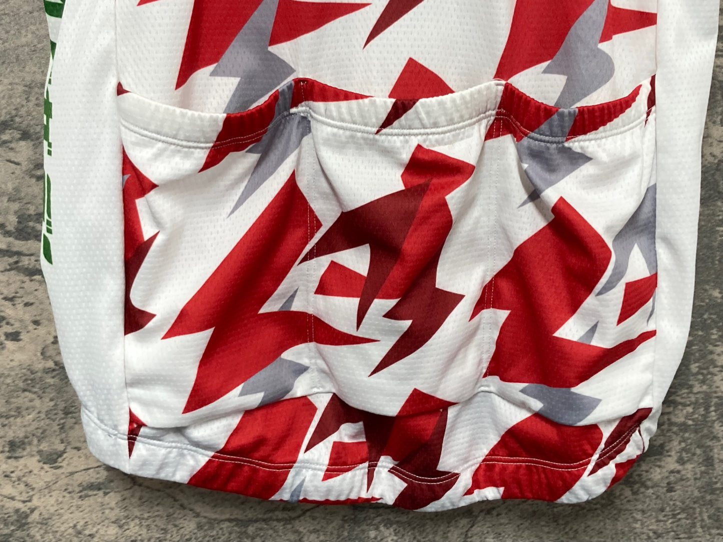 IX156 ルコックスポルティフ le coq sportif 半袖 サイクルジャージ 白 赤 L MERIDA 弱虫ペダル