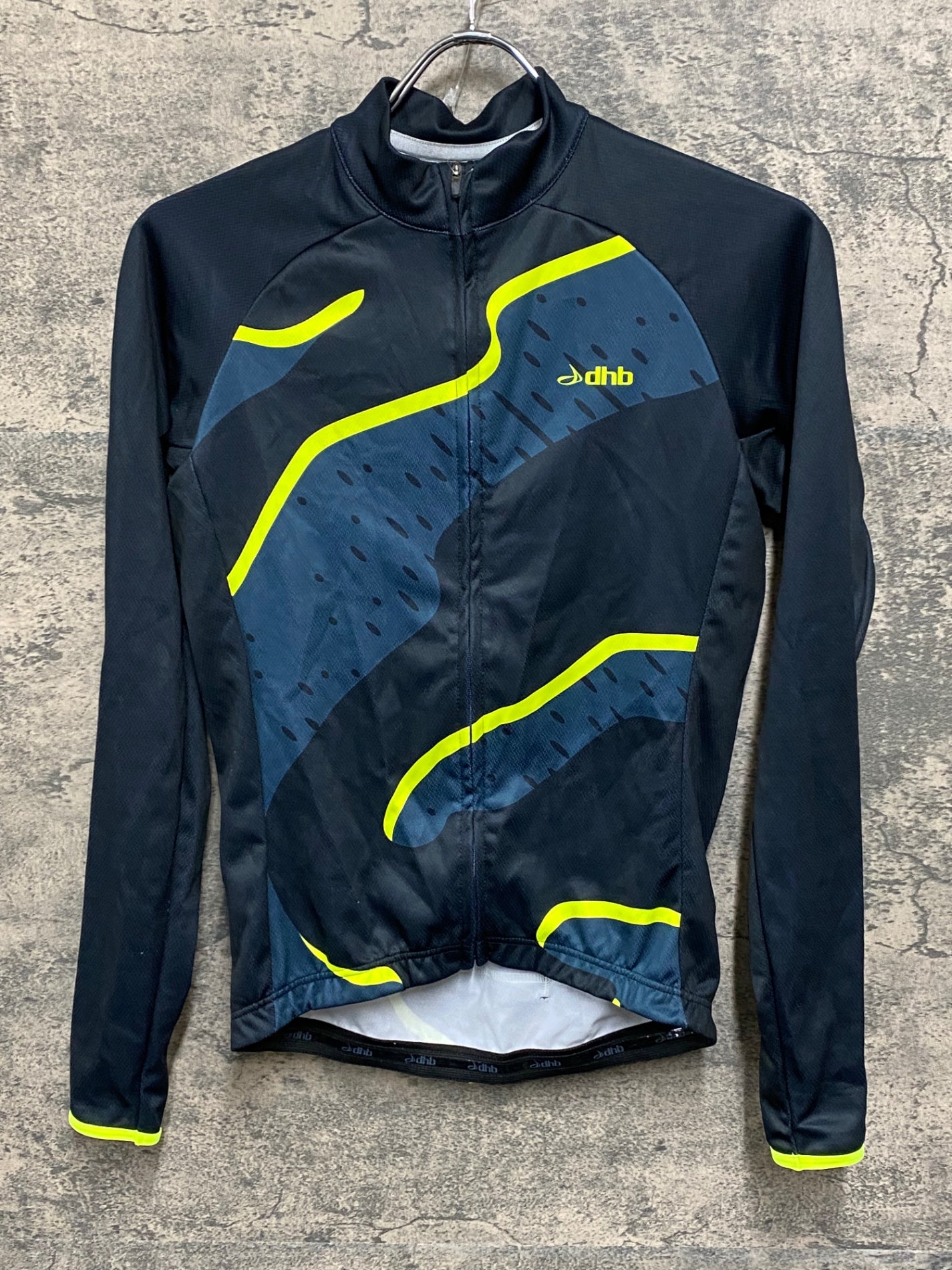 JB588 dhb 長袖 サイクルジャージ 黒 紺 XS 裏起毛