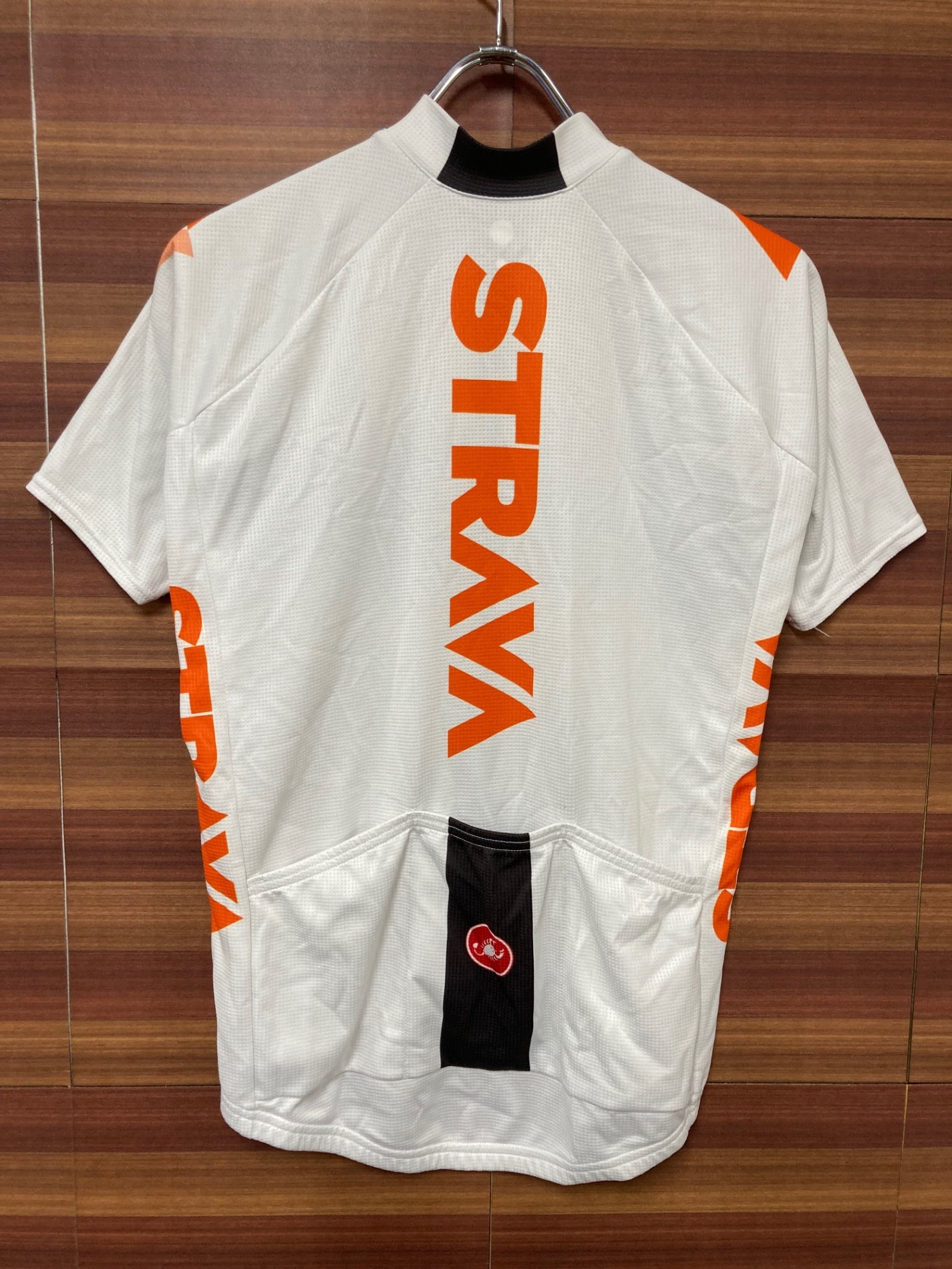 IN742 カステリ CASTELLI 半袖 サイクルジャージ 白 M STRAVA