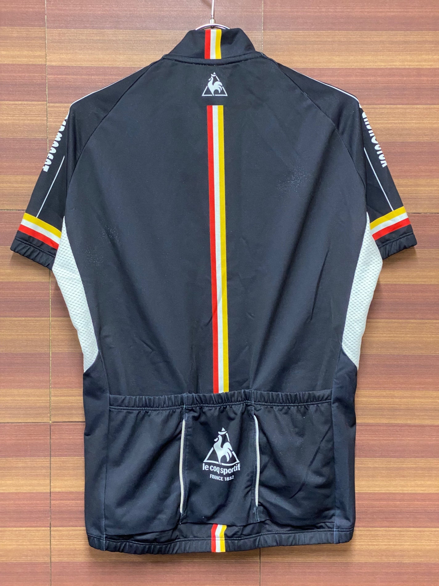 ID600 ルコックスポルティフ le coq sportif 半袖 サイクルジャージ 白 黒 L