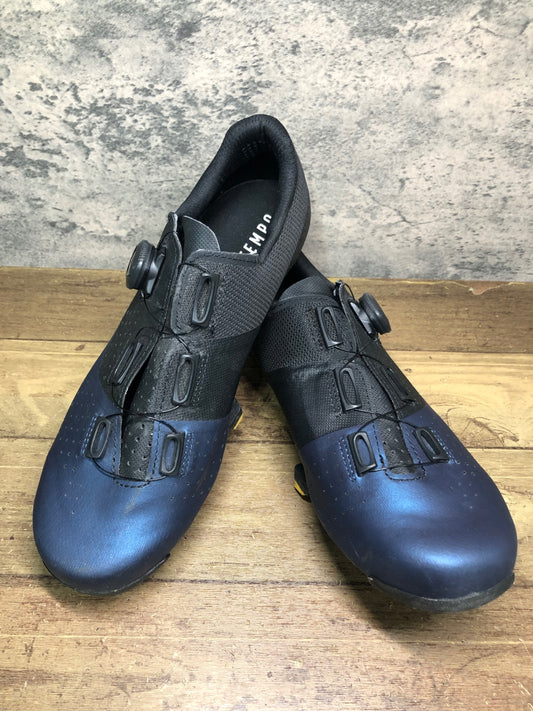 JB517 フィジーク fizik TEMPO OVERCURVE R4 WIDE Shoes ビンディングシューズ 紺 黒 EU41 3穴