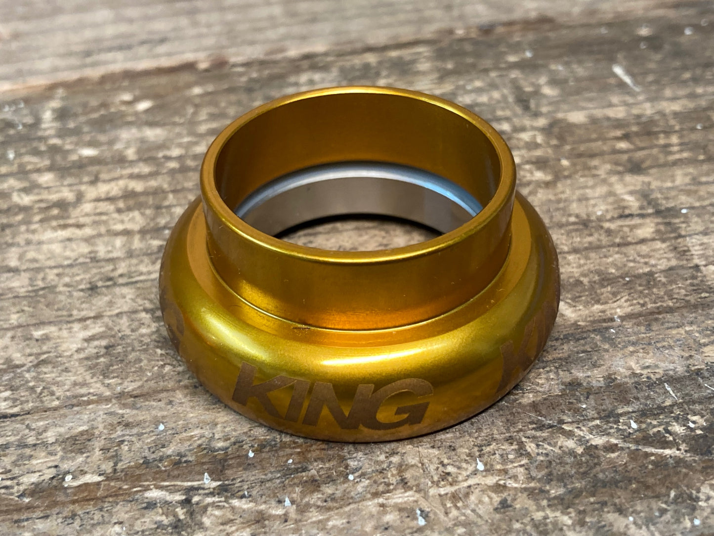 IS708 クリスキング CHRIS KING NoThreadSet アヘッド ヘッドパーツ ヘッドセット 上下1-1/8 OS アウトボード式 ゴールド