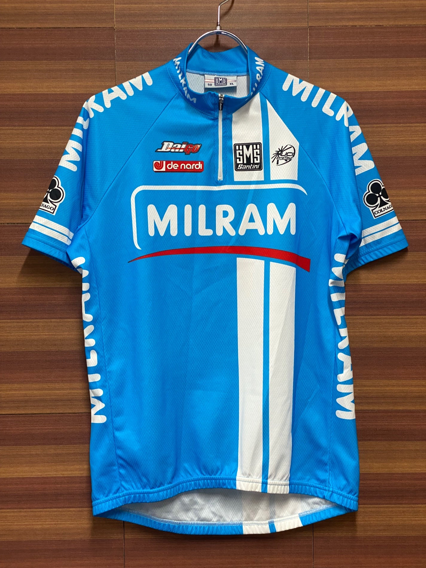 IH566 サンティーニ Santini 半袖 サイクルジャージ 青 XL