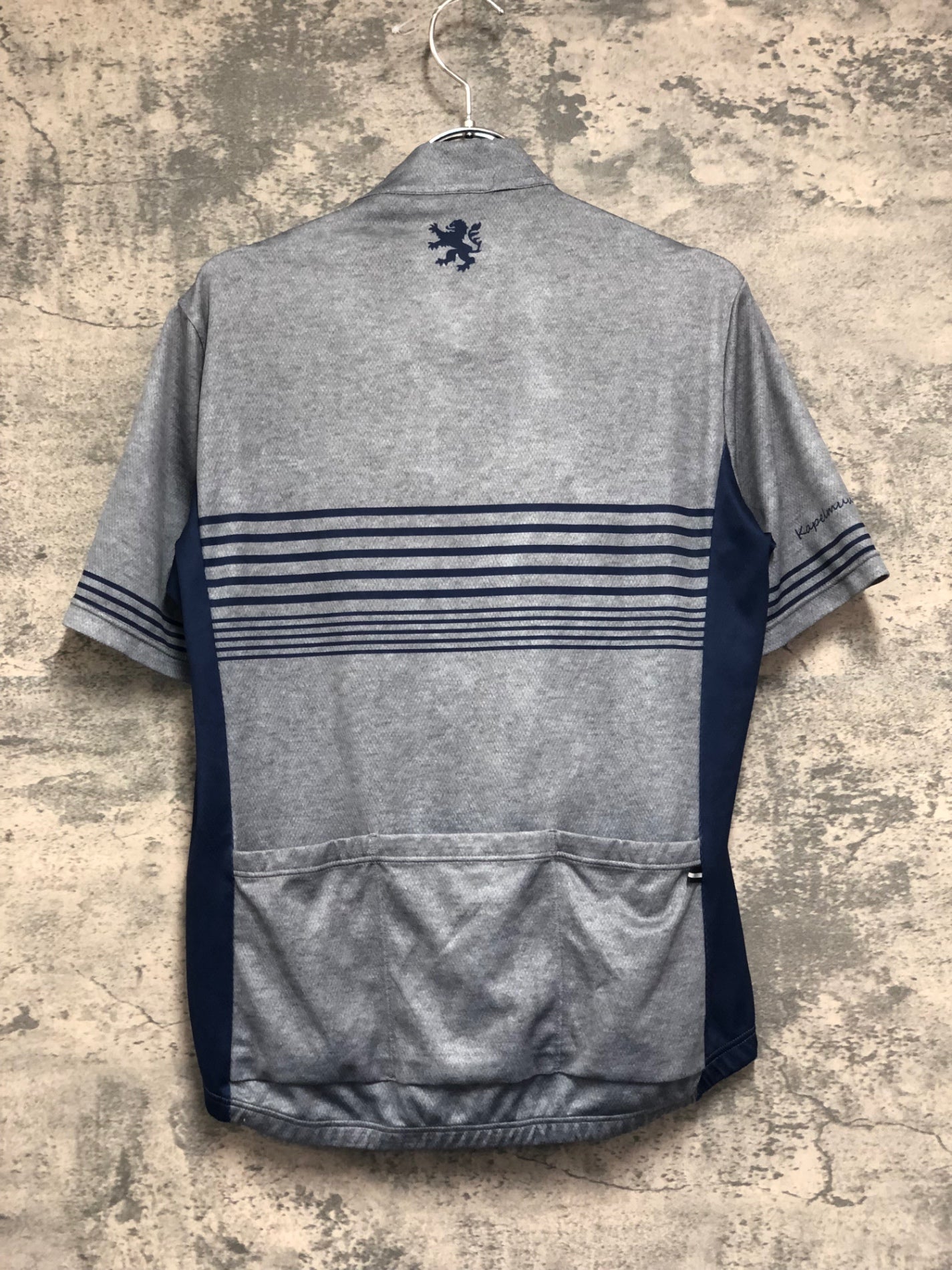 IX161 カペルミュール KAPELMUUR 半袖 サイクルジャージ グレー 紺 L ※ほつれ