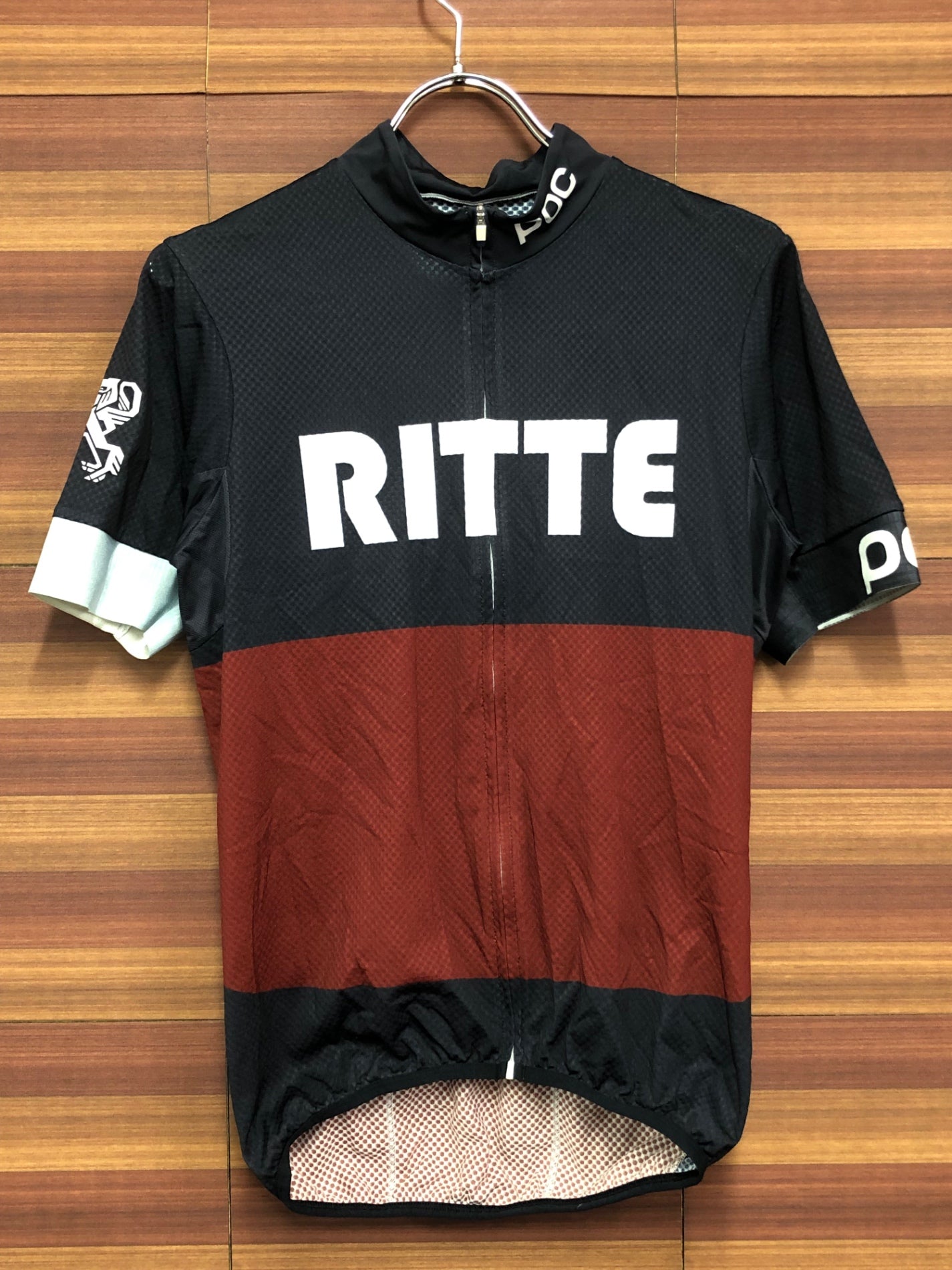 IR029 ポック POC 半袖サイクルジャージ 茶黒 L