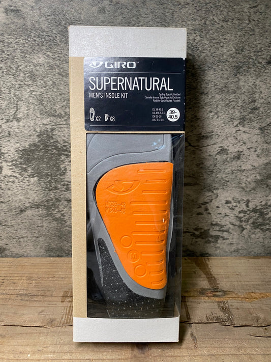 IT919 ジロ GIRO SUPERNATURAL MEN'S INSOLE KIT インソール グレー オレンジ M(39-40.5)
