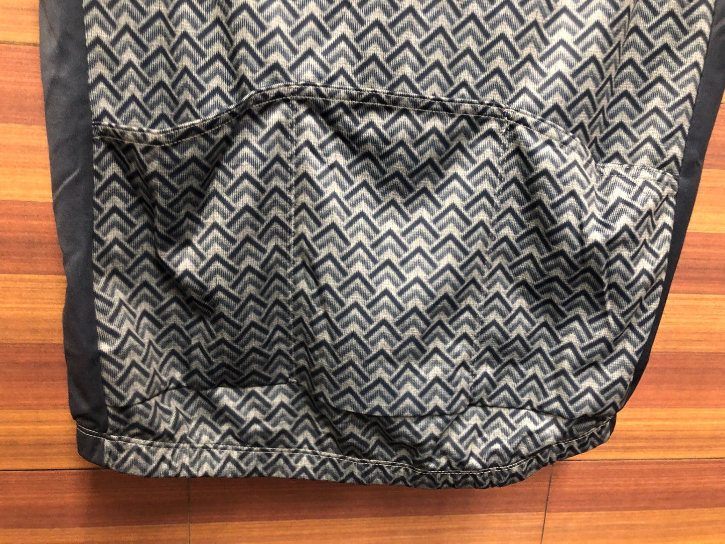 IT188 カペルミュール KAPELMUUR 半袖 サイクルジャージ 紺 グレー ヘリンボーン柄 L