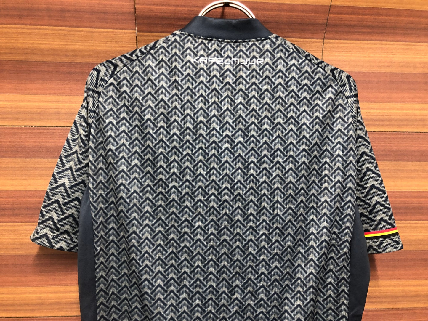 IT188 カペルミュール KAPELMUUR 半袖 サイクルジャージ 紺 グレー ヘリンボーン柄 L