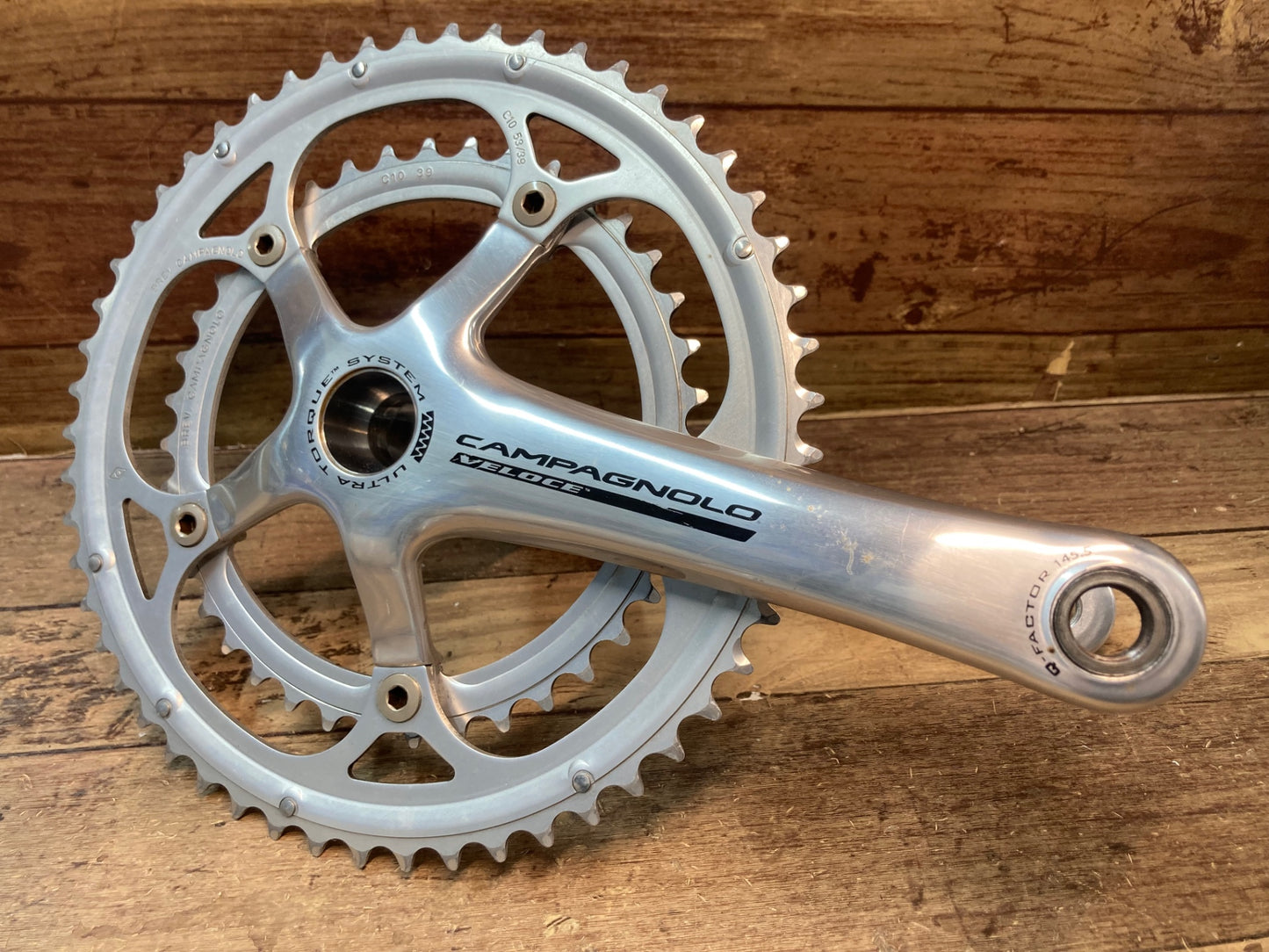 IJ694 カンパニョーロ CAMPAGNOLO ヴェローチェ VELOCE クランクセット シルバー 53/39T 170mm ウルトラトルク