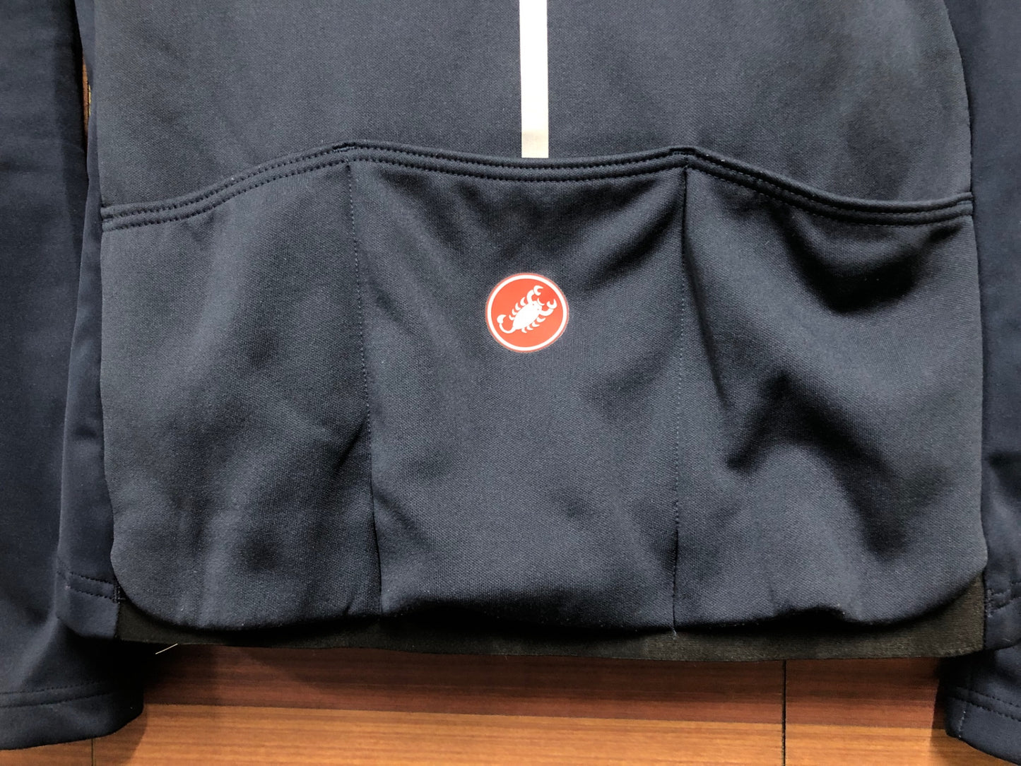 HV508 カステリ castelli 長袖サイクルジャケット 紺 S 裏起毛 GORE TEX INFINIUM