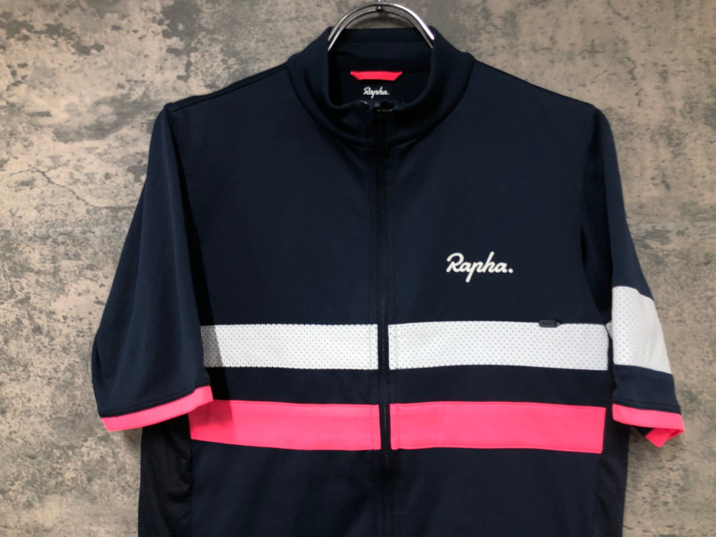 IW269 ラファ Rapha BREVET LIGHTWEIGHT JERSEY 半袖 サイクルジャージ 紺 S