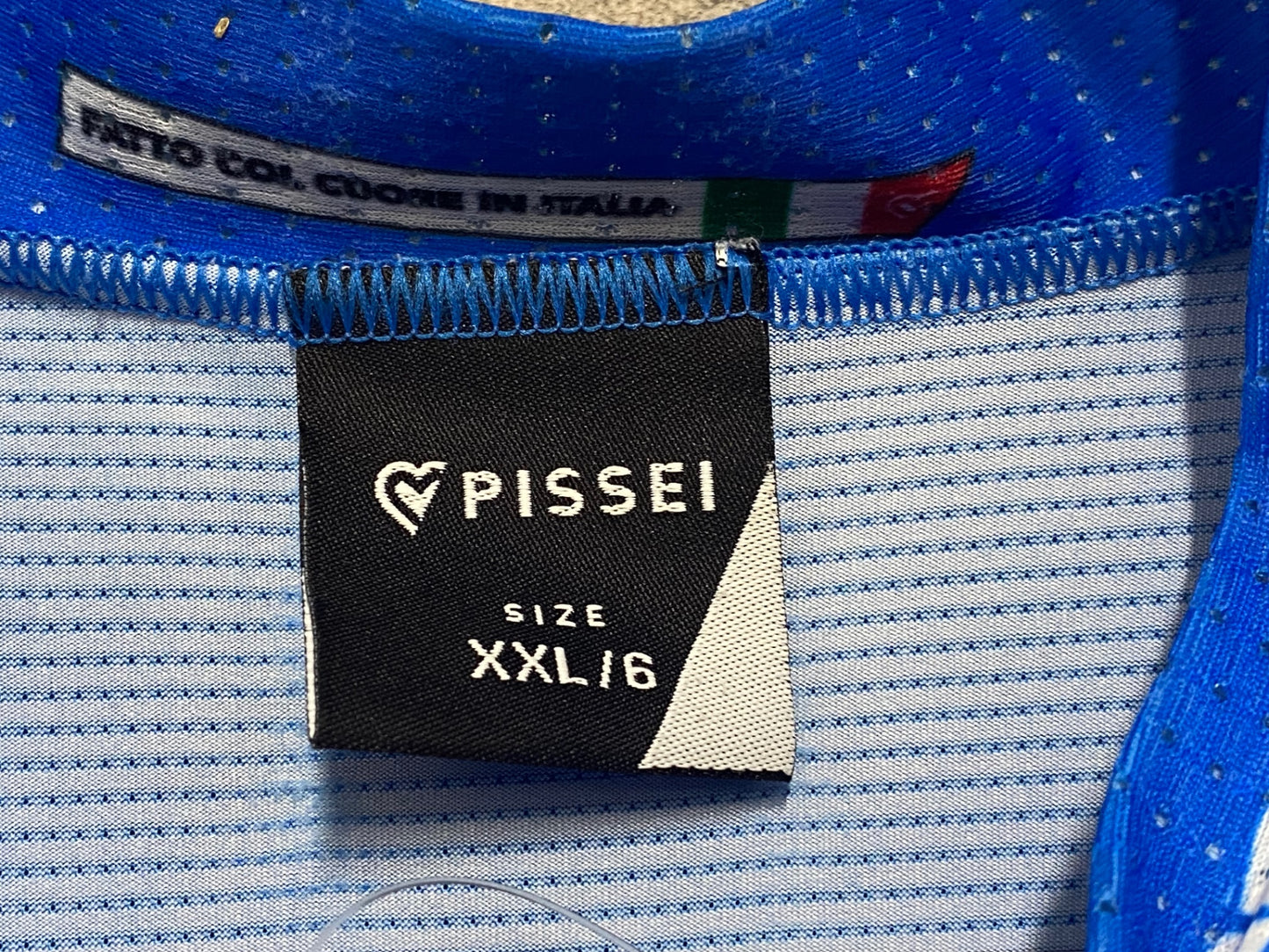 JB873 ピセイ PISSEI 半袖 サイクルジャージ 青 XXL