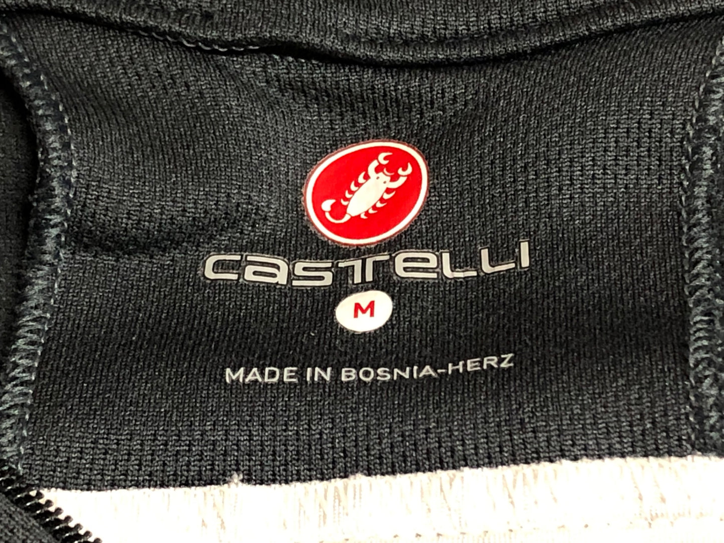 IN254 カステリ CASTELLI CRITERIUM 長袖 サイクルジャージ 裏起毛 白 Mサイズ タグ付き ※ほつれあり