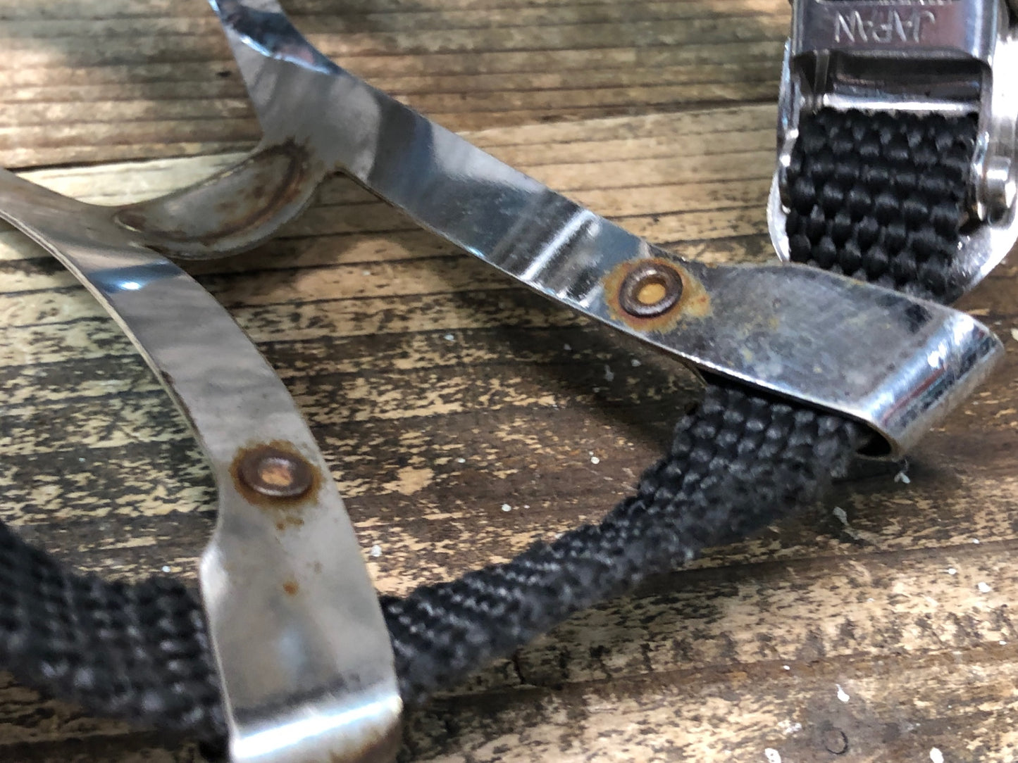 HZ337 三ヶ島ペダル MKS アーバンプラットフォーム Urban Platform フラットペダル シルバー トゥークリップ付属