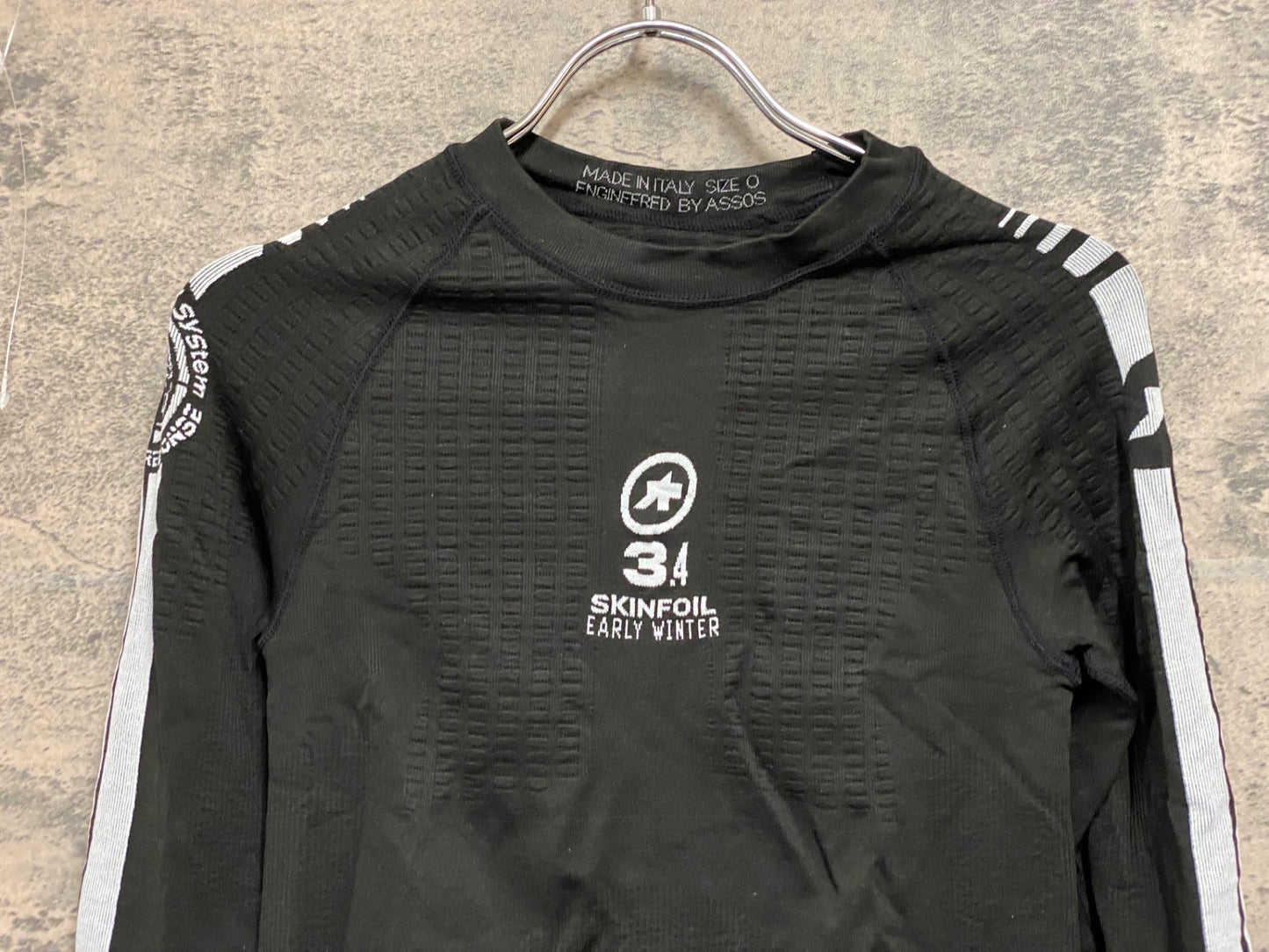JB295 アソス assos SKINFOIL 3.4 長袖 ベースレイヤー 黒 SIZE0 EARLY WINTER