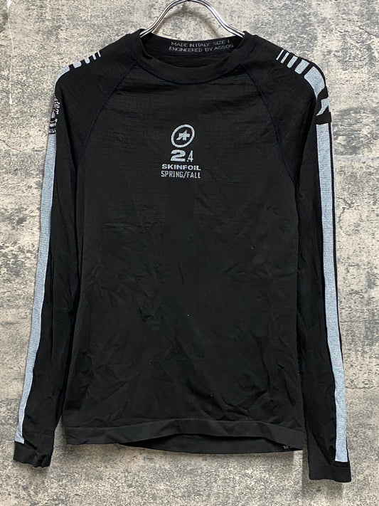 JB300 アソス assos SKINFOIL 2.4 長袖 ベースレイヤー 黒 SIZE1 SPRING/FALL