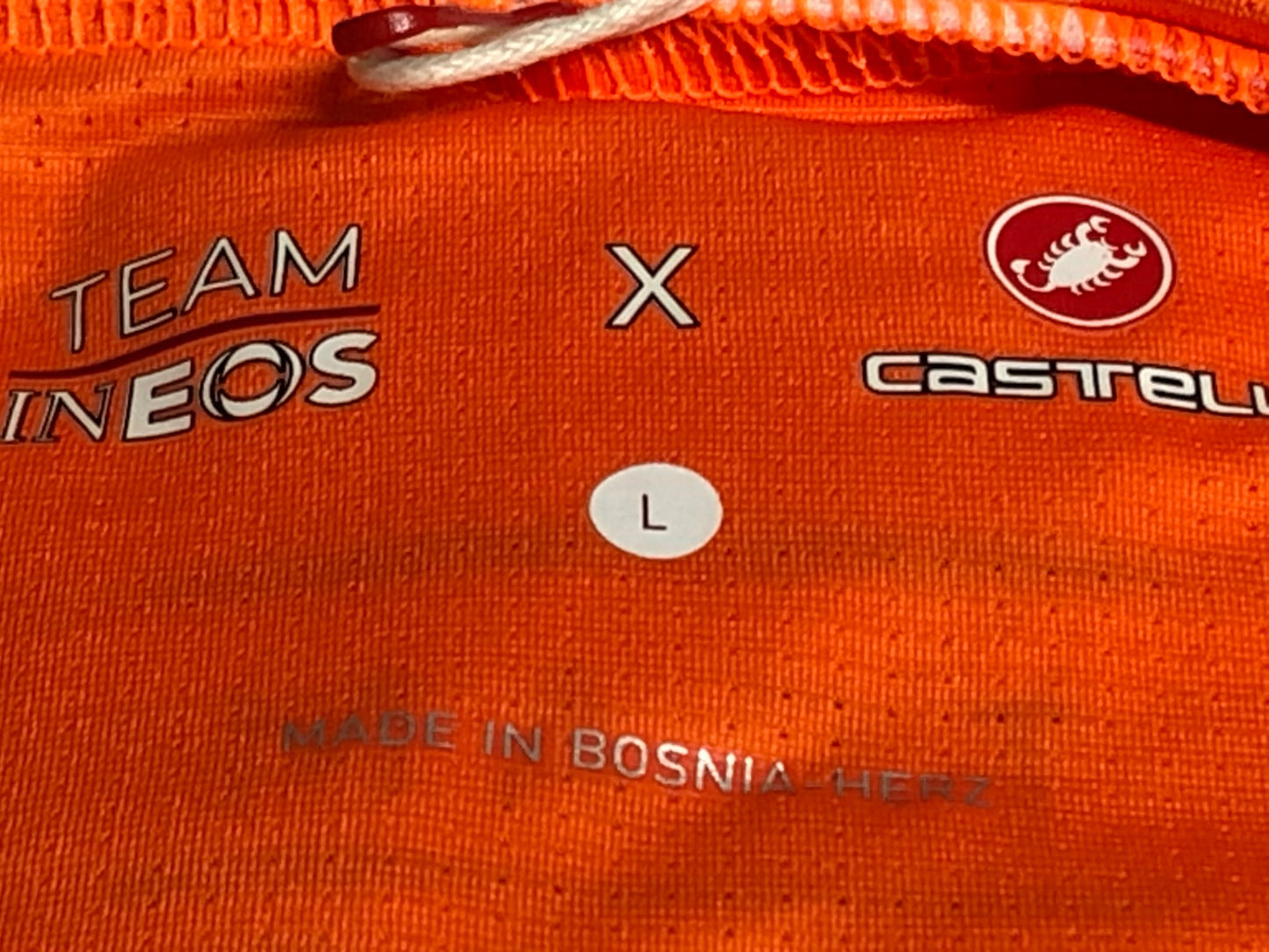 IM900 カステリ CASTELLI INEOS 半袖 サイクルジャージ L ネオンオレンジ